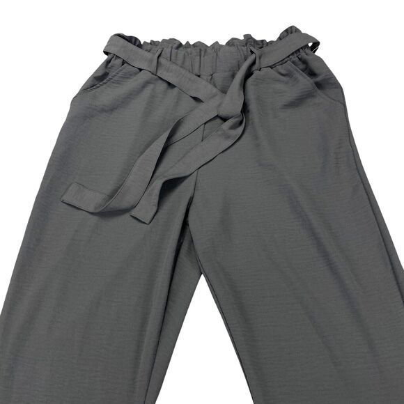 SO Paperbag Taper Pants Size Women's L Out Of Office Charcoal Price $44 - Picture 1 of 16